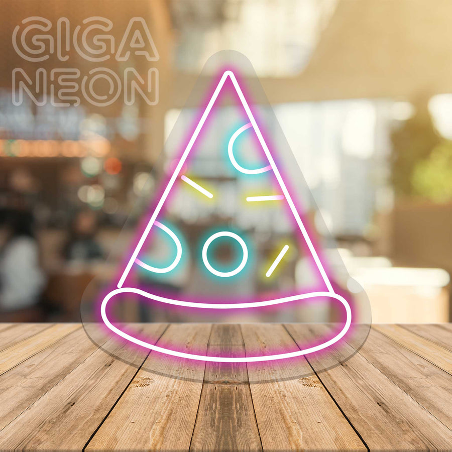 FOOD-PIZZA ICON NEON SIGN
