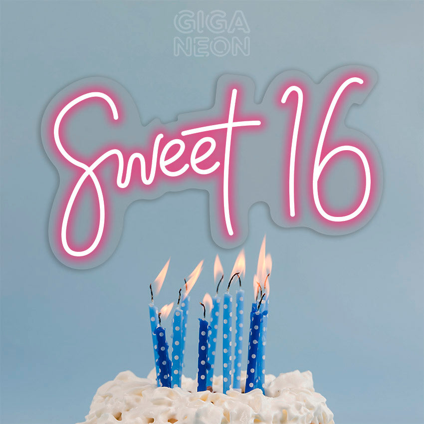 BIRTHDAY NEON SIGN - SWEET 16