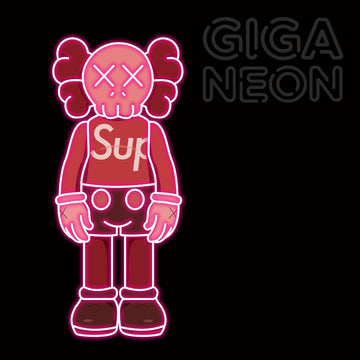 Kaws Neon Sign 1009  Colour Background 445 x 1000mm - GIGA NEON