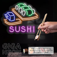 Food-Sushi with Text Neon Sign - GIGA NEON
