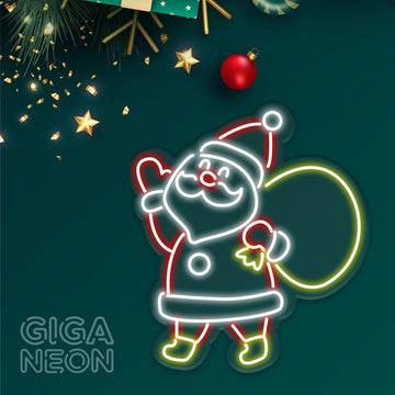 CHRISTMAS NEON SIGNS - HAPPY SANTA - GIGA NEON