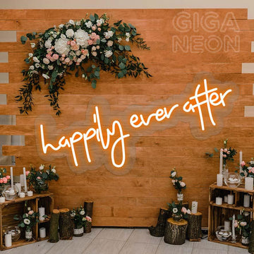 WEDDING SIGN - HAPPILY EVER AFTER NEON SIGN - GIGA NEON