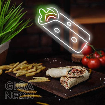 FOOD-CHICKEN WRAPS NEON SIGN - GIGA NEON