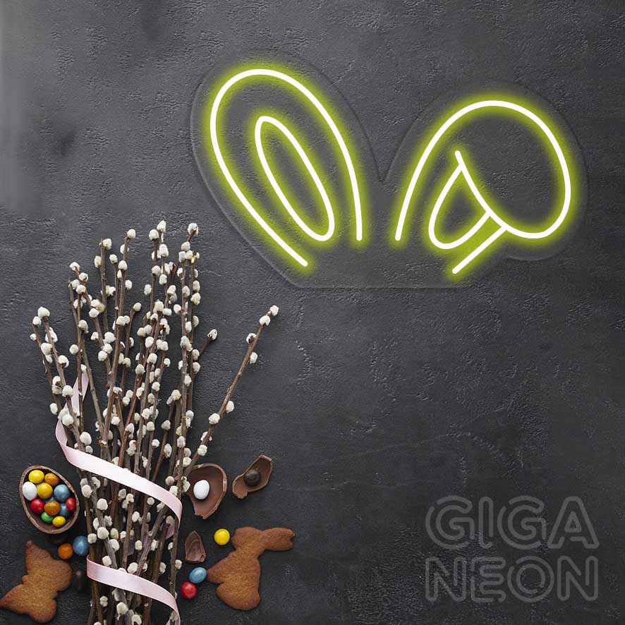 EASTER BUNNY EARS NEON SIGN