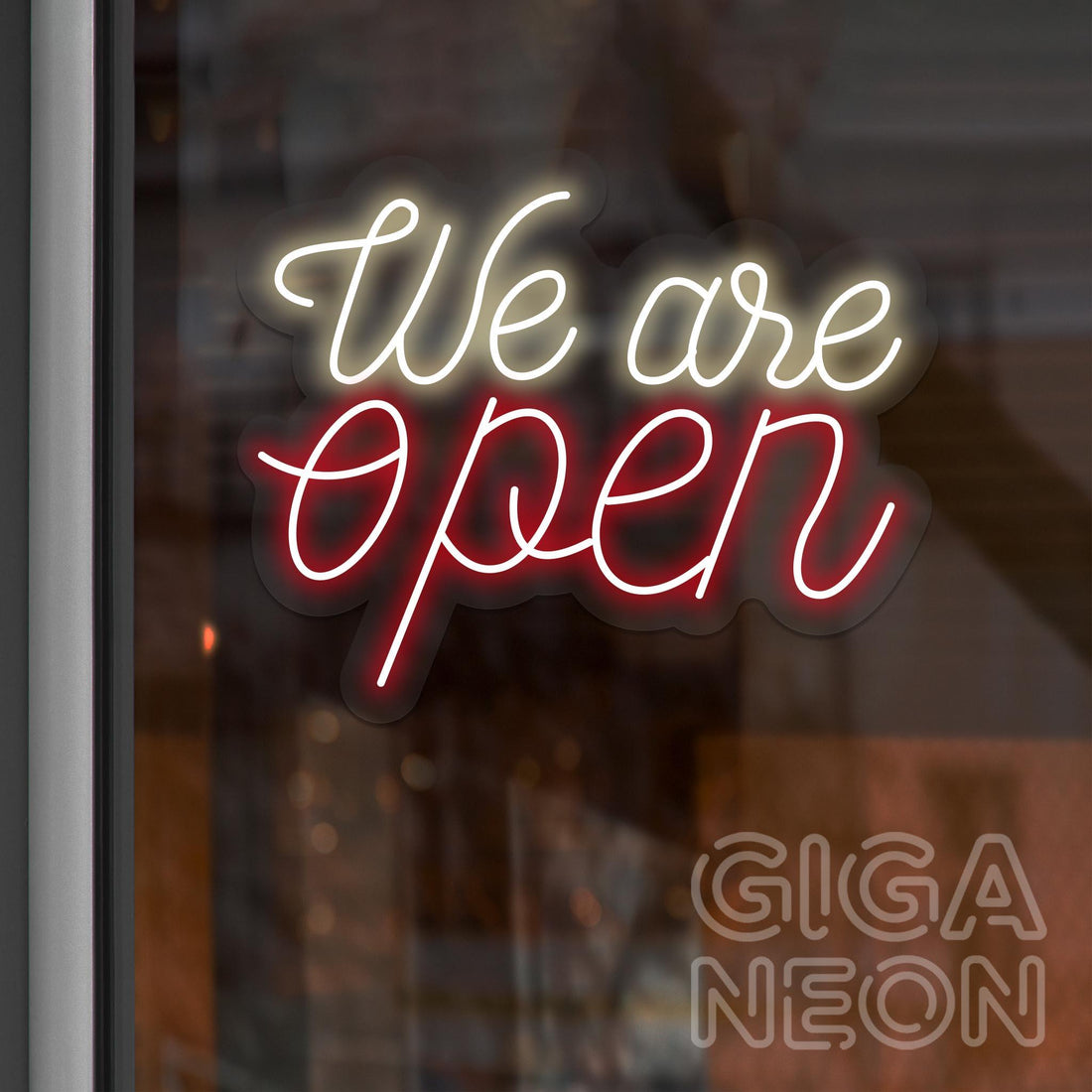 OPEN SIGN - WE ARE OPEN - GIGA NEON
