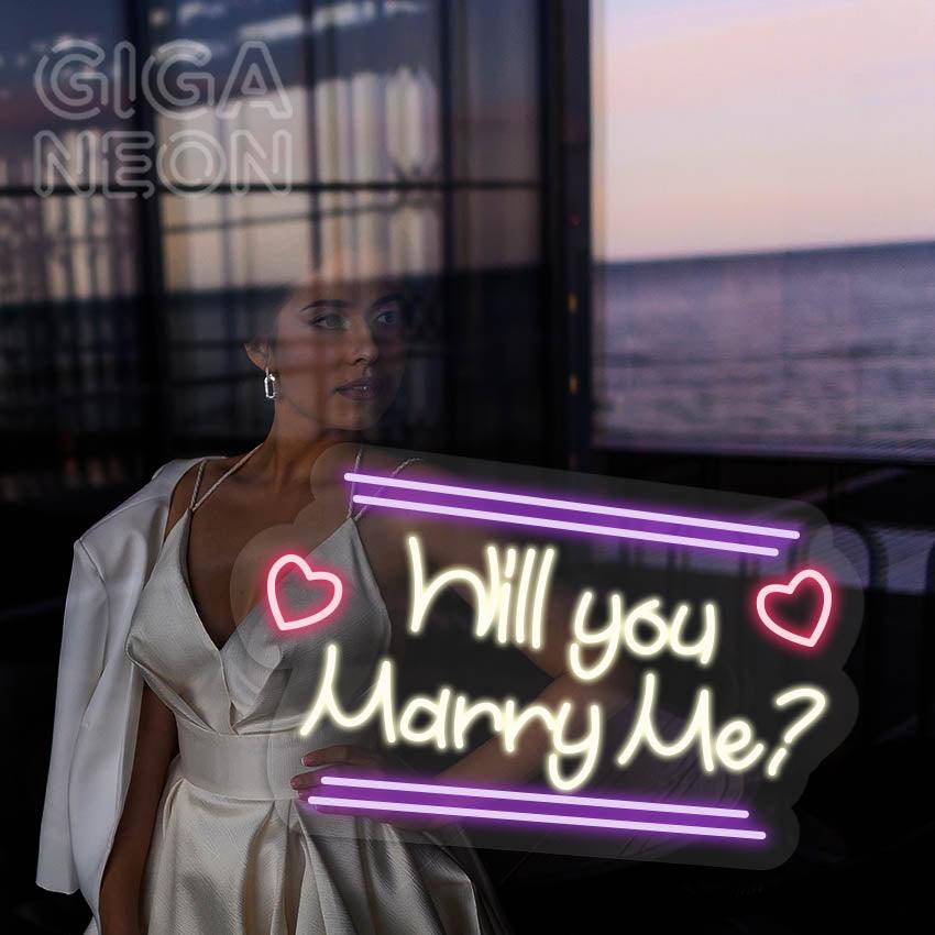 WEDDING SIGN - WILL YOU MARRY ME NEON SIGN - GIGA NEON