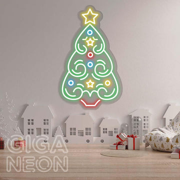 CHRISTMAS NEON SIGNS - CURLED CHRISTMAS TREE - GIGA NEON