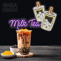Drinks - Milk Tea With Text - GIGA NEON