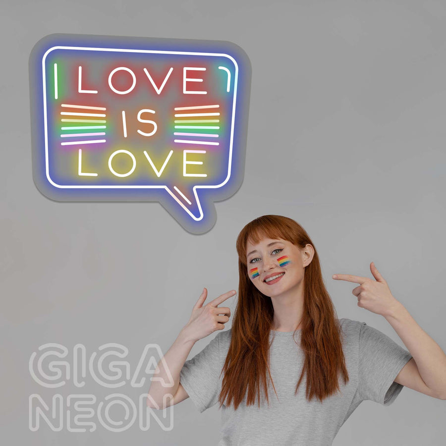 Rainbow - Love is Love Neon Sign - GIGA NEON
