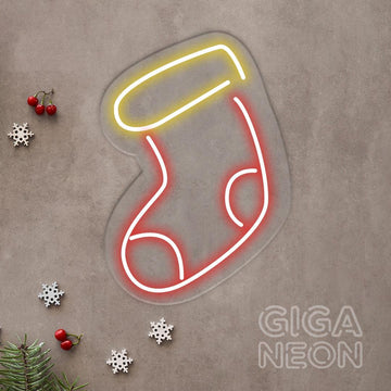 CHRISTMAS NEON SIGNS -SOCK ICON 02 - GIGA NEON