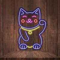 The Lucky Cat Personalised Sign - GIGA NEON