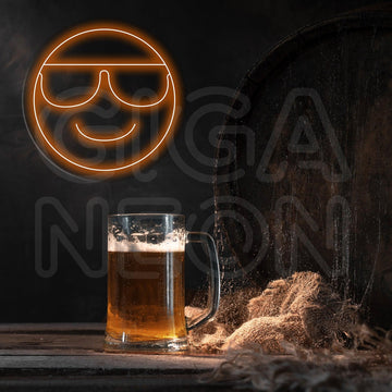 Emoji - Smiley Face With Sunglass Emoji Neon Sign - GIGA NEON