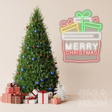 CHRISTMAS NEON SIGNS - Xmas gift box - GIGA NEON